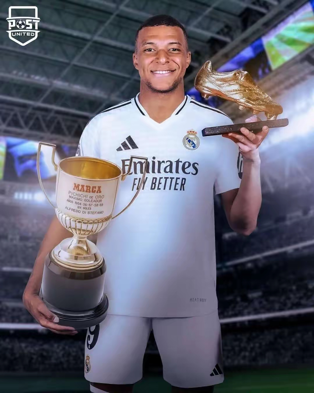 姆巴佩加盟皇马首赛季56场43球斩获西甲欧洲金靴  第2张