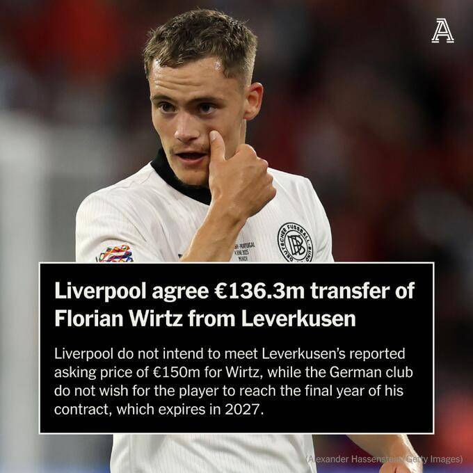 关于曝利物浦继续推进维尔茨谈判药厂要价1.5亿欧的信息